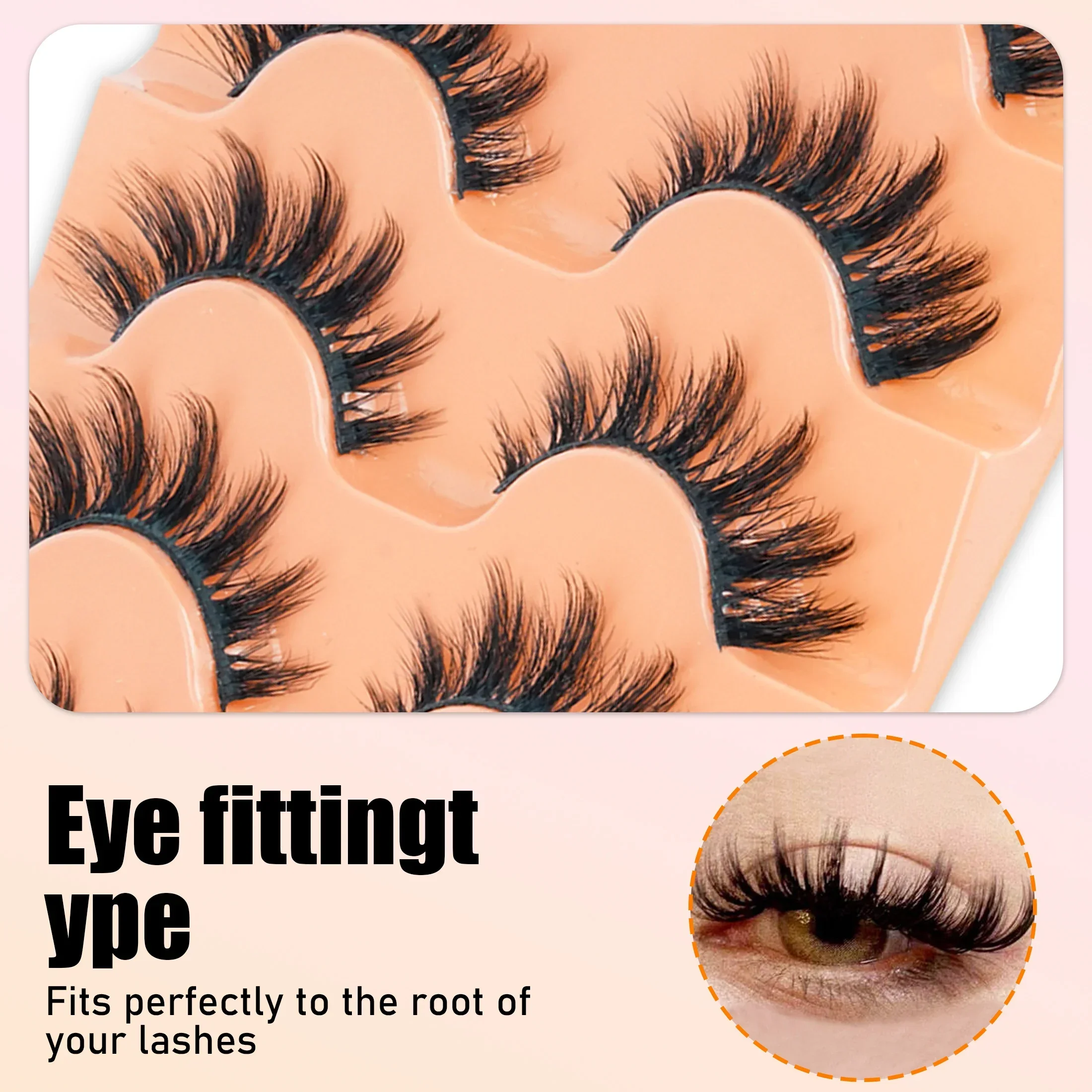 5 paires de faux cils en bande - Beauty Makeup Women avis et prix